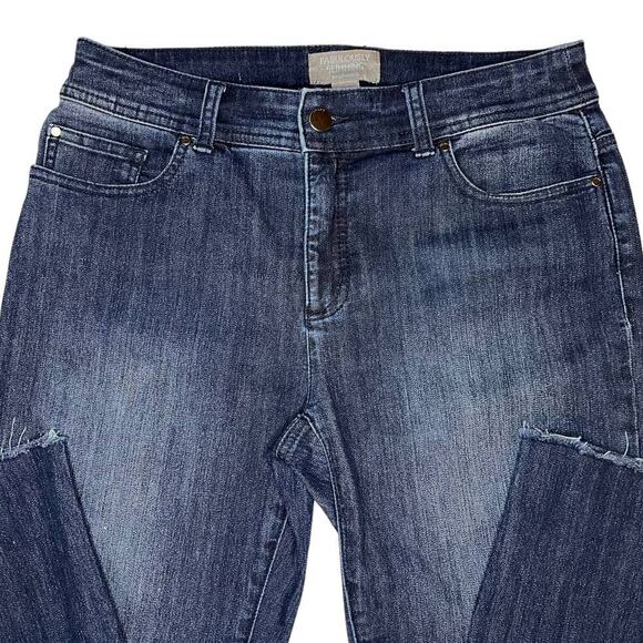 Fabulously Slimming by Chico's Mid Rise Straight Jeans Raw Hem Sz 00 Small - Picture 3 of 13